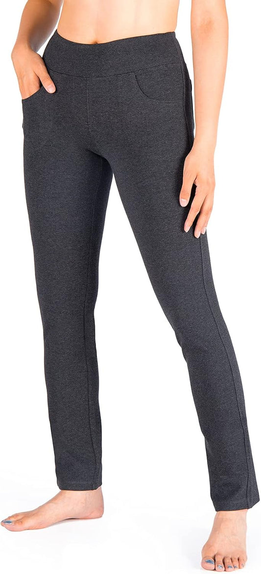 ,5 Pockets,25"/27"/29"/31"/33"/35"/37",Women'S Straight Leg Yoga Dress Pants Workout Pants
