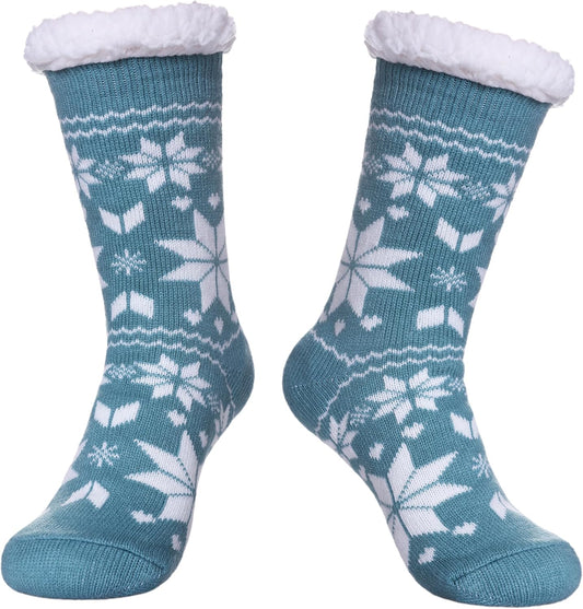 Slipper Socks for Women with Grippers, Winter Warm Fuzzy Indoor Christmas Gifts Socks